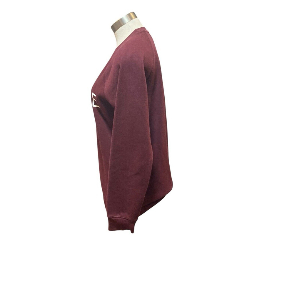 Brunette The Label Sweatshirt BLONDE Burgundy Crew Neck Sz. S/M - Picture 2 of 7